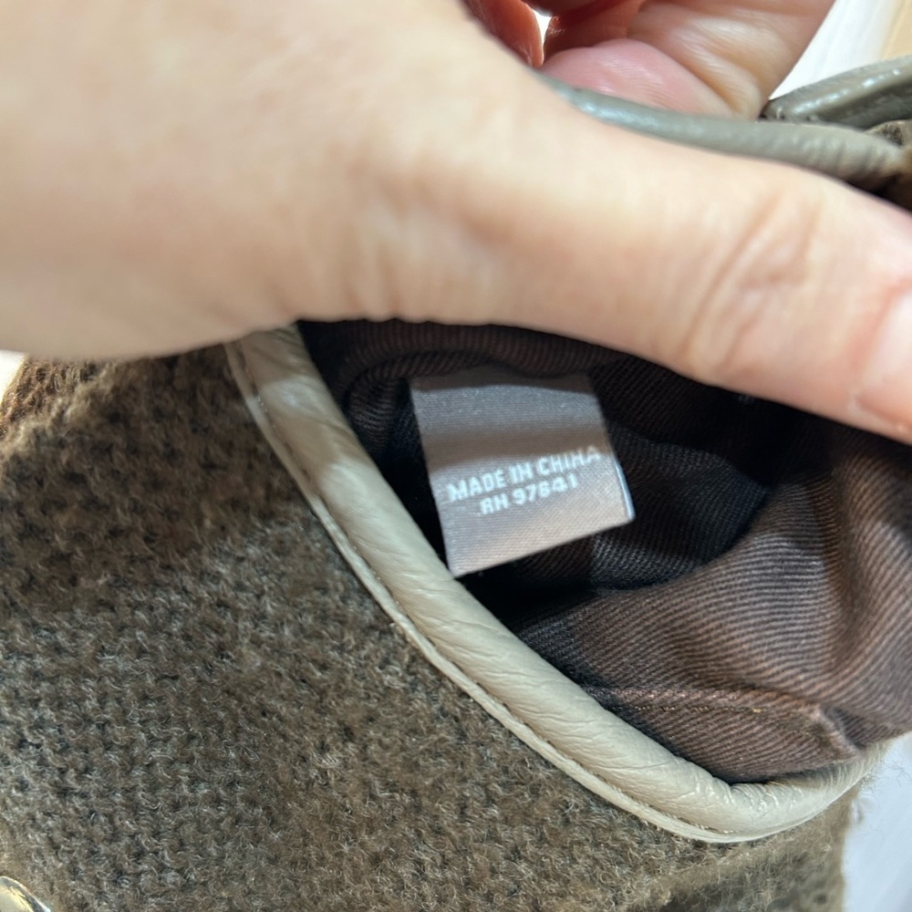 J. Jill Wool Infused Hobo Bag Adjustable Leather Strap Magnetic Snap Close - Picture 8 of 11